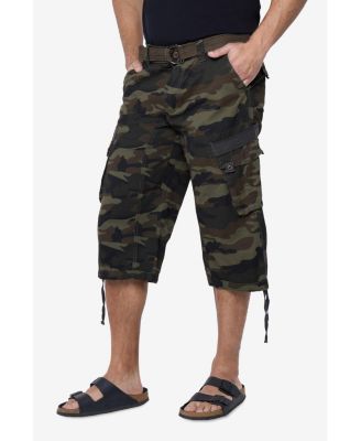 X RAY Big & Tall XRAY Belted Below Knee Long Cargo Shorts