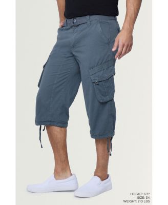 X RAY Big & Tall XRAY Belted Below Knee Long Cargo Shorts