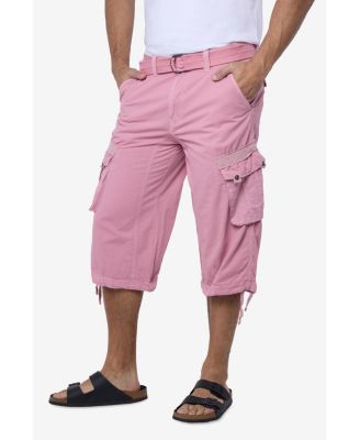 X RAY Big & Tall XRAY Belted Below Knee Long Cargo Shorts