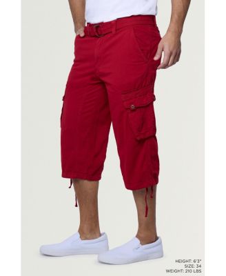 XRAY Big & Tall Belted Below Knee Long Cargo Shorts