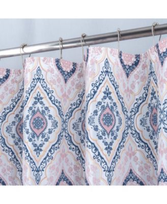 90 GSM Printed Peva Glit Jaxx Shower Curtain 70" x 72" Blush