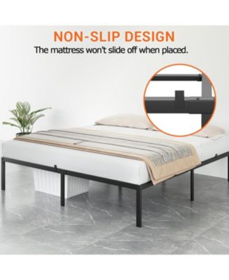  Full Metal Platform Bed Frame Heavy Duty Quiet Storage Slats No Box Spring Kid Friendly