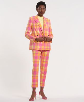 Women's Slim Fit Plaid Pants