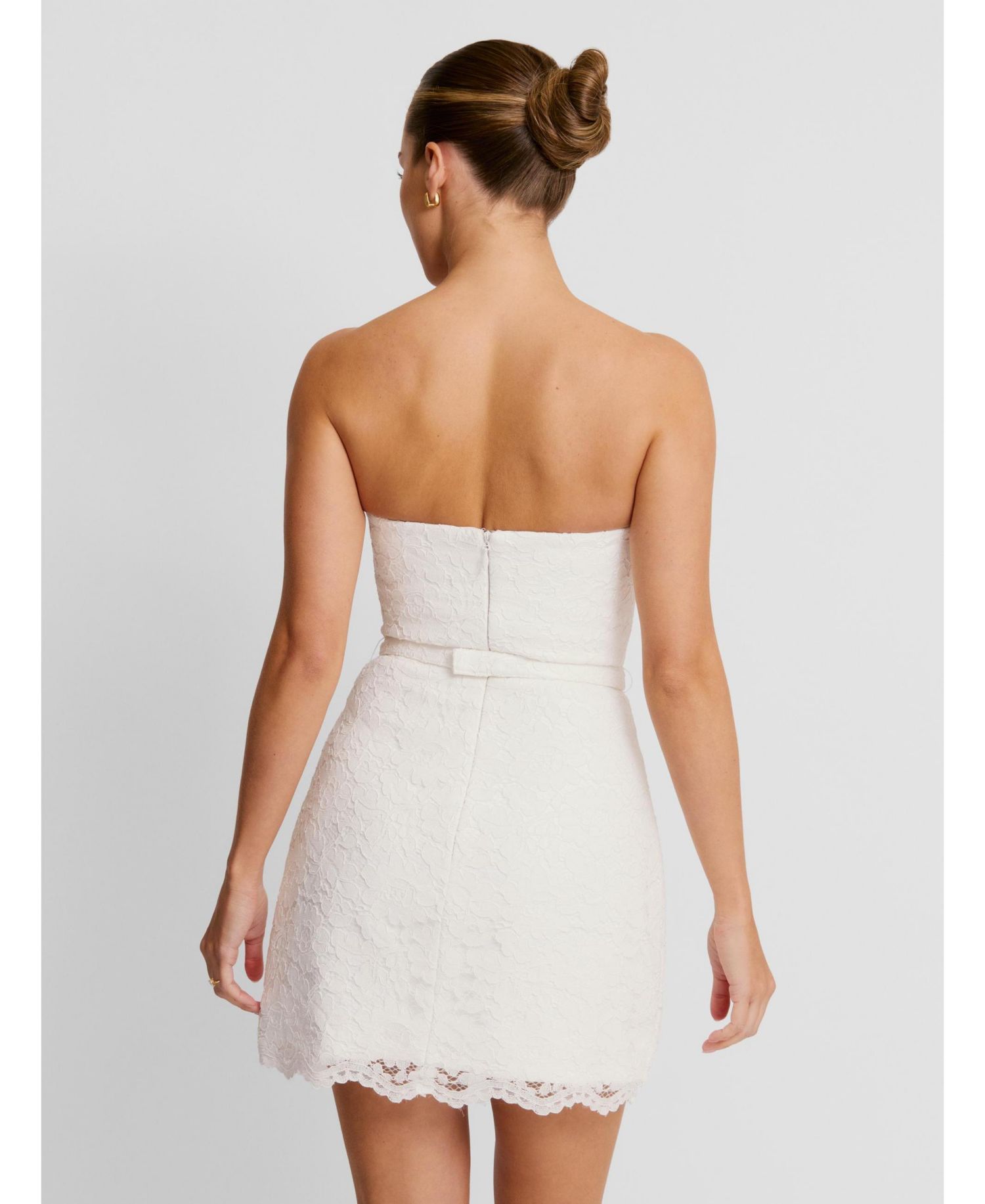 Women's Lace Bandeau Corset Mini Dress