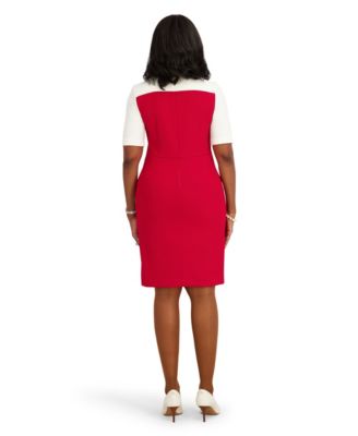 strapless open back dress Red Cotton Sleeveless Midi Dress - Casual Dresses