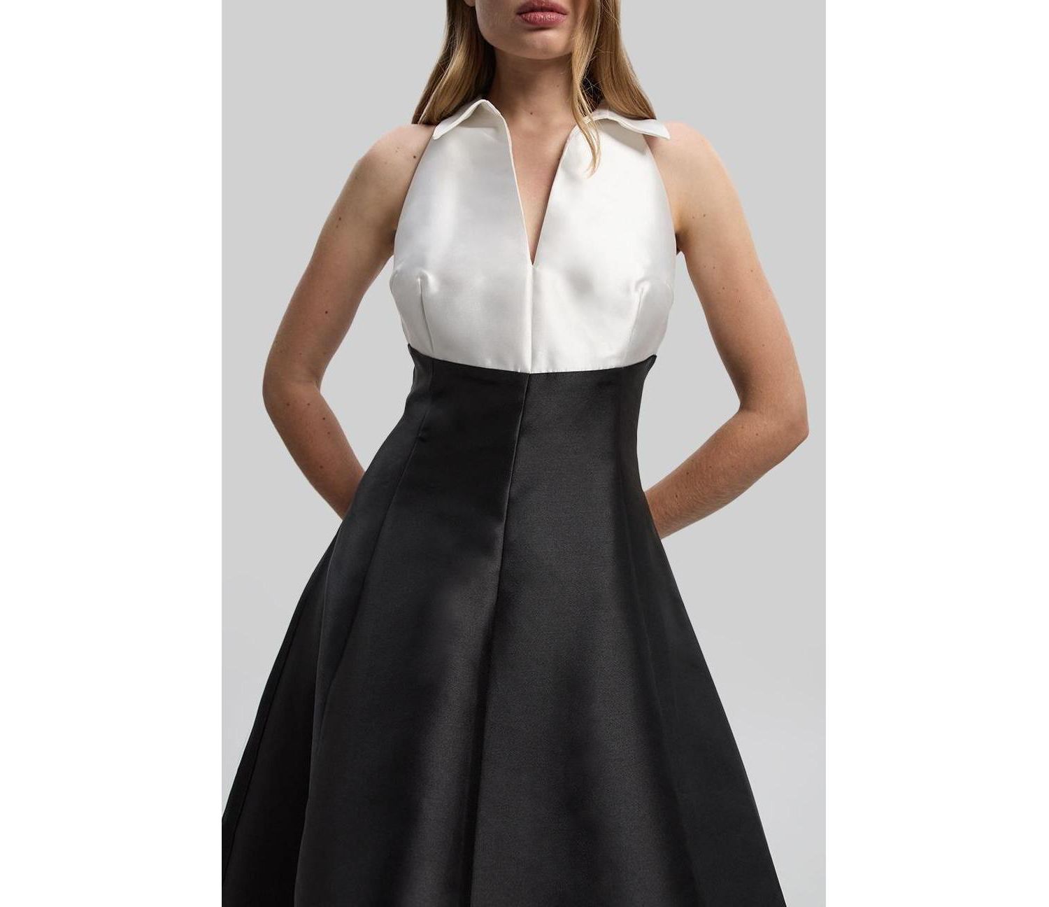 Women's Twill Contrast Tux Tailored Dress