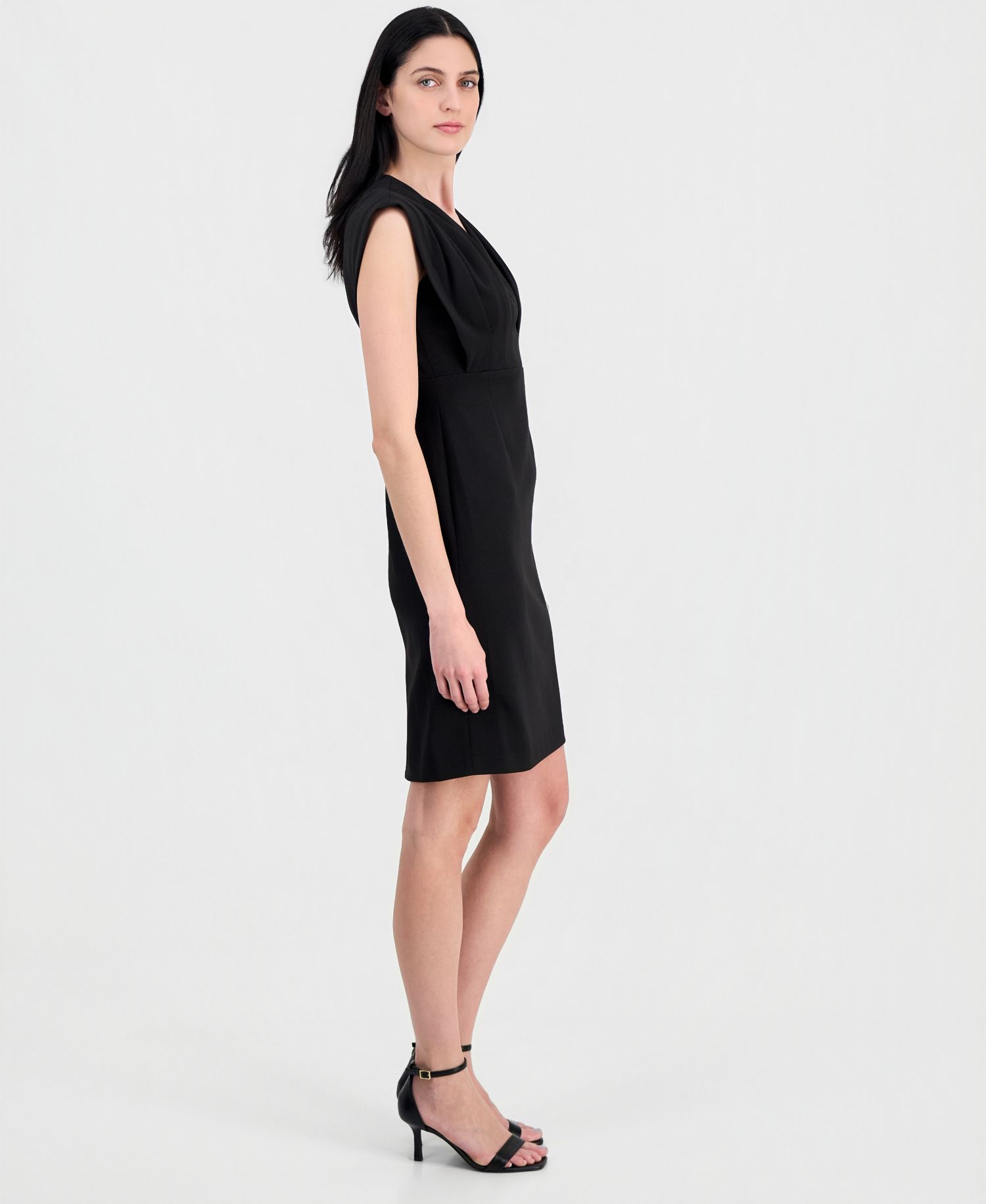 Women's Pleated-Bodice Sheath Dress