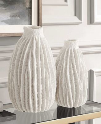 Ridge Vases, Set of 2