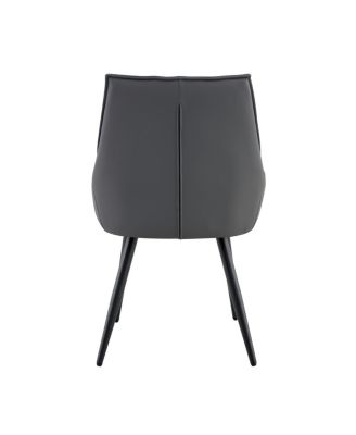 Dining Chairs Set of 4, Faux Leather, Mesh Texture, Legs