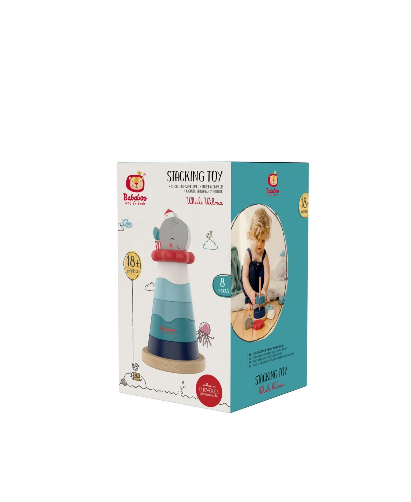 Детские игрушки Bababoo and friends Wilma Whale Stacking Toy, цвет: Open Miscellaneous — фото 2