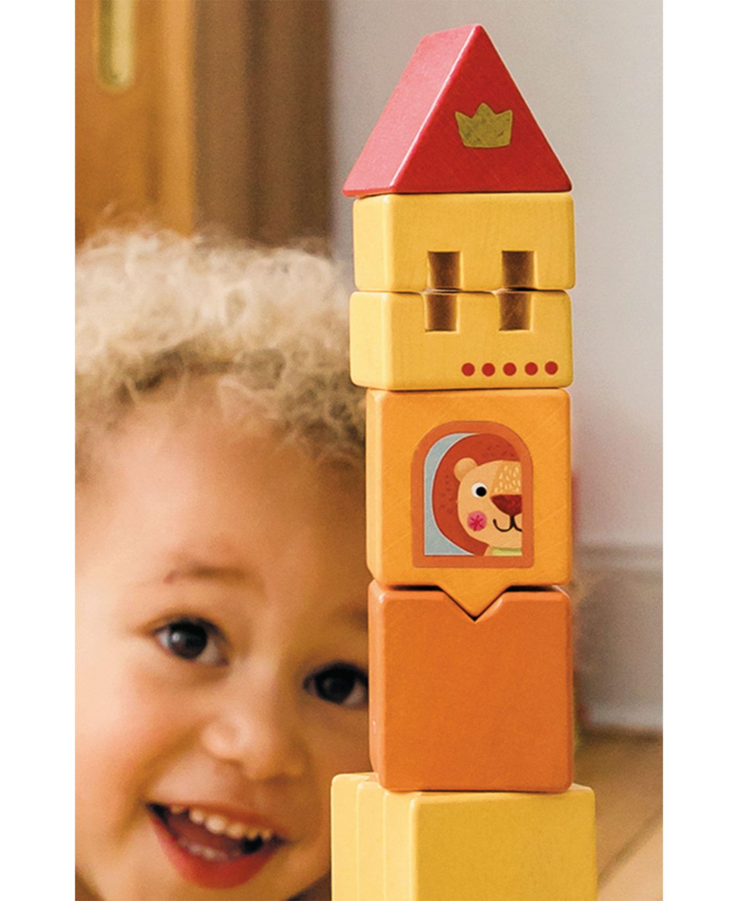 Детские конструкторы Bababoo and friends Little Castle 17-Piece Wooden Stacking Blocks, Ages 18 Months+ — фото 4