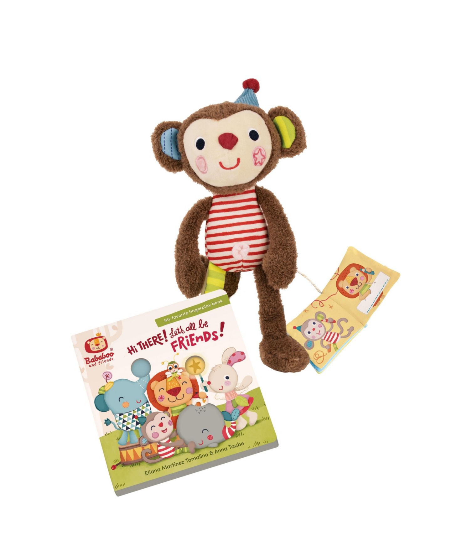 Детские мягкие игрушки Bababoo and friends Yuki Monkey Book & Plush Set, 2-Piece Set, цвет: Open Miscellaneous — фото 1