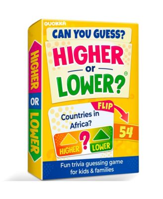 Board Game for Kids - Family Card Game for Kids and Adults -  Higher or Lower | Guess Fun Questions | Easy to Learn | 2 + Players
