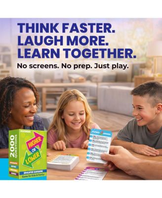 Board Game for Kids - Family Card Game for Kids and Adults -  Higher or Lower | Guess Fun Questions | Easy to Learn | 2 + Players