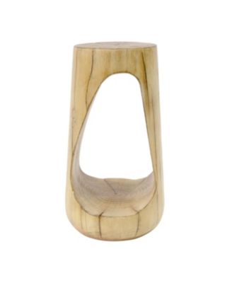 Outdoor Side Table, Hollow Design End Table, Decorative Accent Table