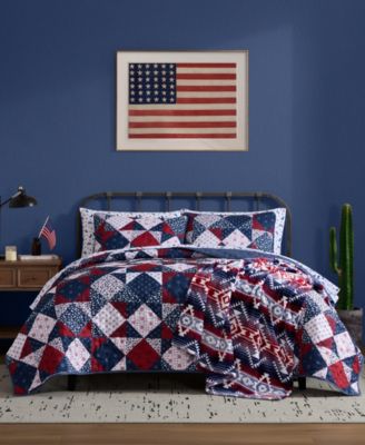 Rodeo Patchwork Reversible 3-Pc. Quilt Set, Full/Queen