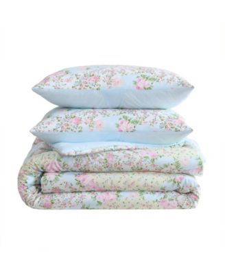 Patchwork Floral Microfiber 4-Pc. Comforter Set, Twin XL