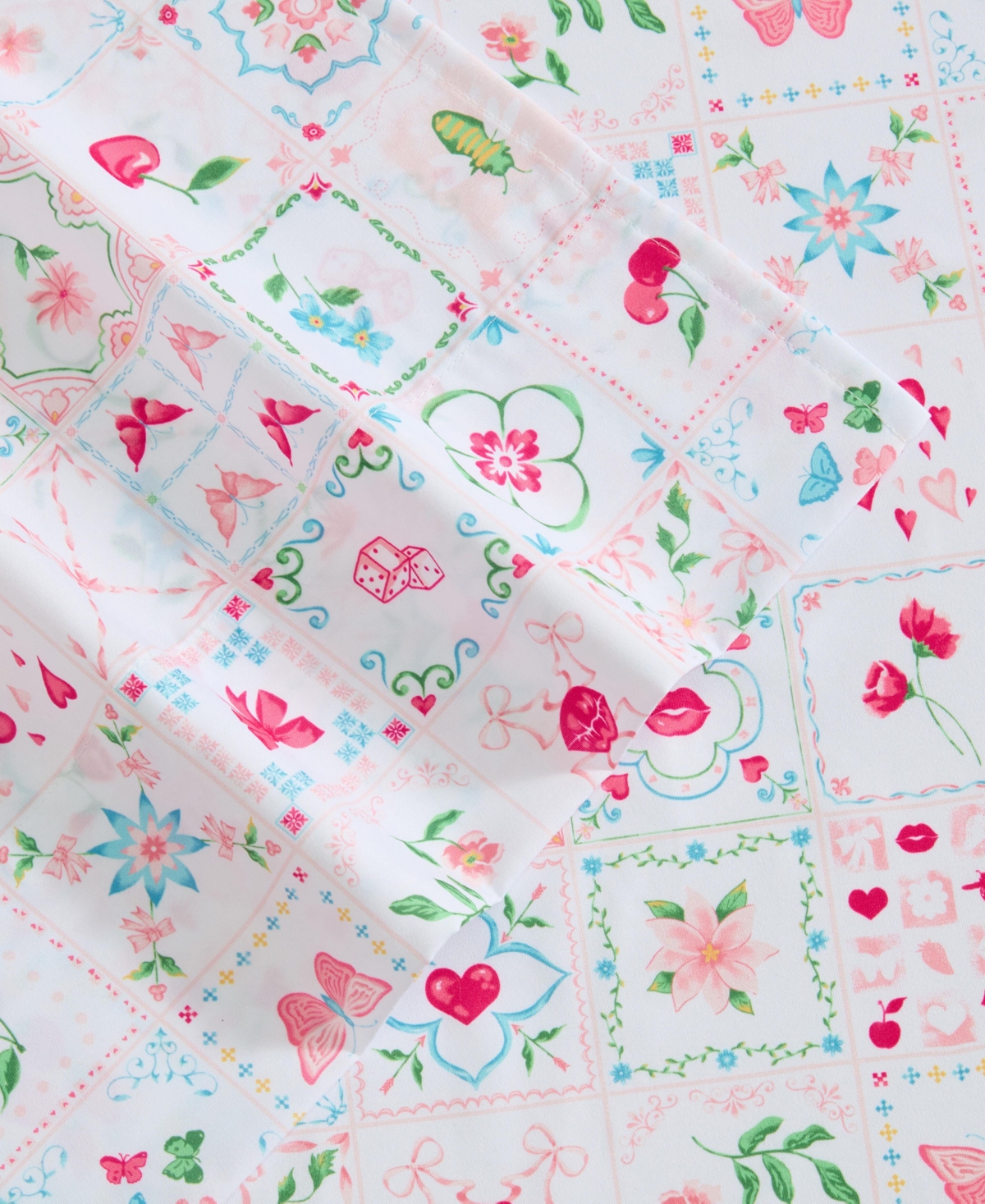 Betsey Johnson Pretty Tiles Microfiber 4-Pc. Sheet Set