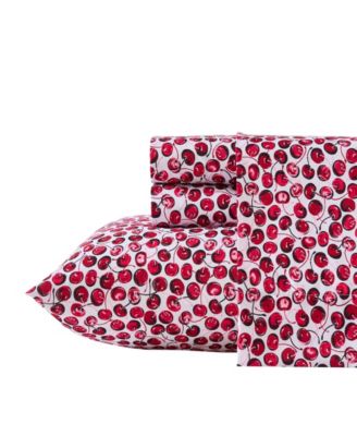 Pop Art Cherry Microfiber 4-Pc. Sheet Set, Queen