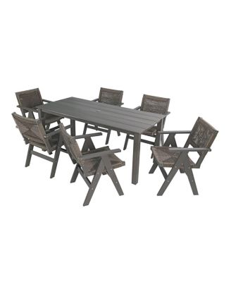Charcoal 68.9" Wooden-Textured Dining Table - Simple, High-Quality