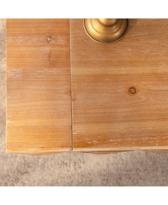 Rustic Geometric Relief Coffee Table - Solid Wood & MDF