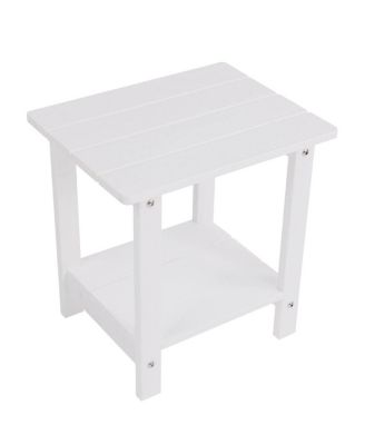 Wooden-textured imitation wood side table, simple, rich texture, small tabletop, outdoor picnic