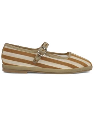 Women's Morocco Striped Mesh Mary Jane Flats