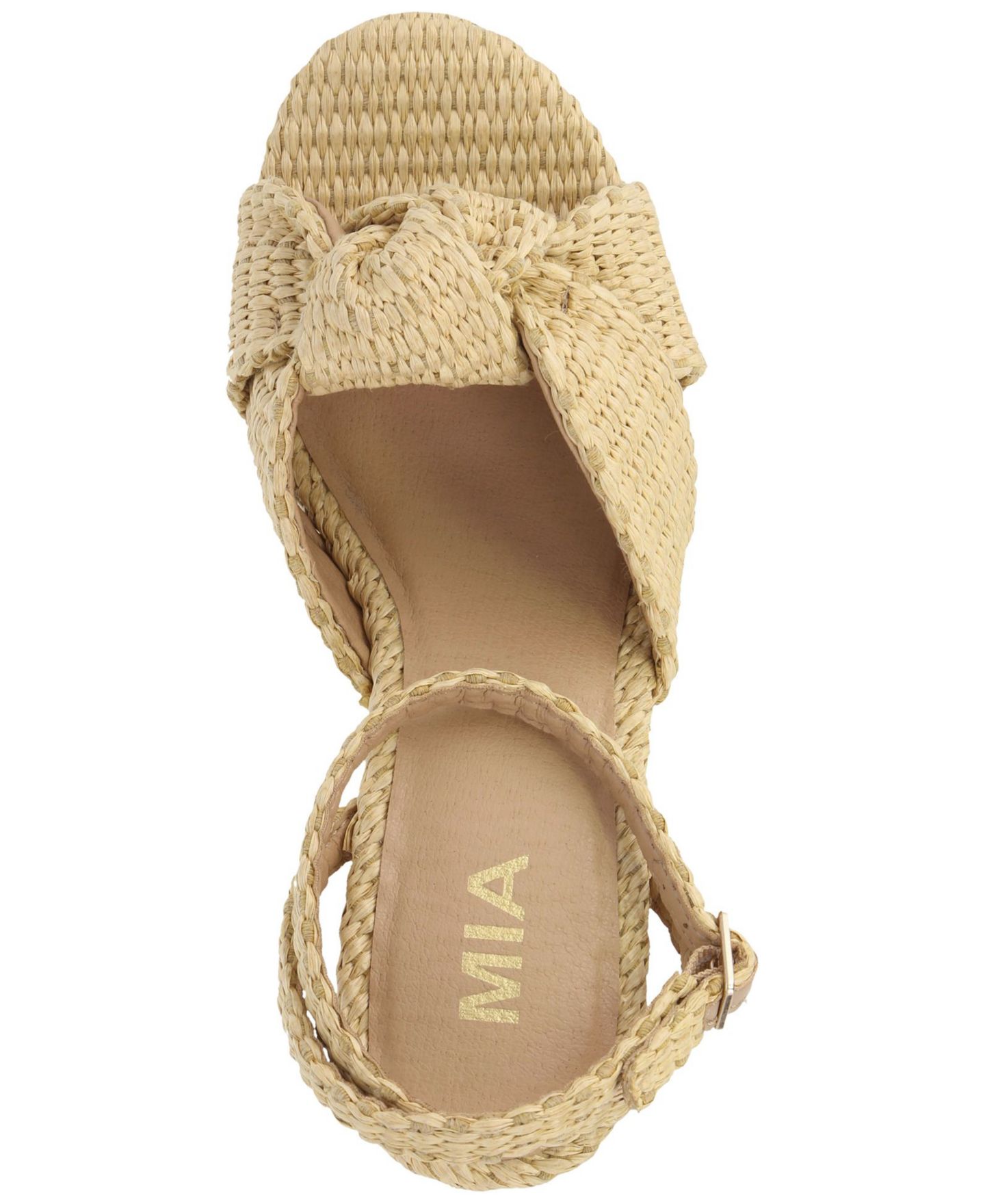 Женские сандалии MIA Reese Woven Knot Platform Dress Sandals, цвет: Натуральный — фото 4