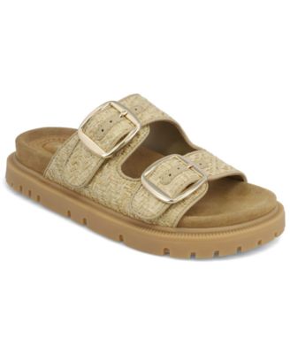 Women's Monica Woven Double Buckle Slip-On Sandals
