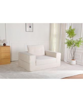 Compression Human Dog Sofa Bed, Modern Floor Couch w/Pillow