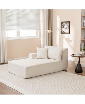 Streamdale Right Armrest Chaise Lounge Sofa Bed, Oversized Sleeper Chair for Living Room