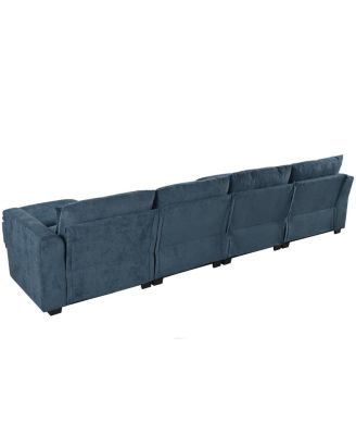 U-shaped Modular Corner Sofa with Two Ottomans