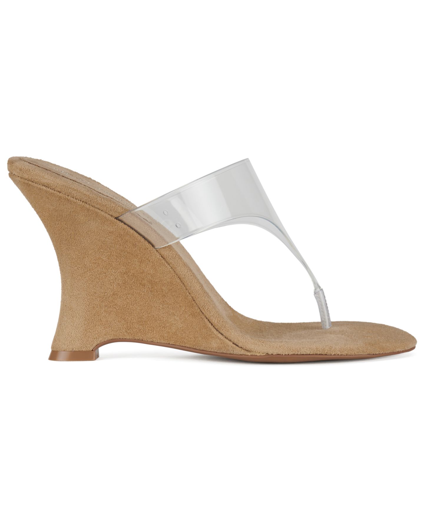 Женские сандалии Jeffrey Campbell Persistent Vinyl-Thong Wedge, цвет: Прозрачный — фото 2