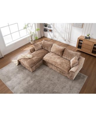 103" Cloud Sectional Couch with L-Shape Chaise, Modern Modular Sofa