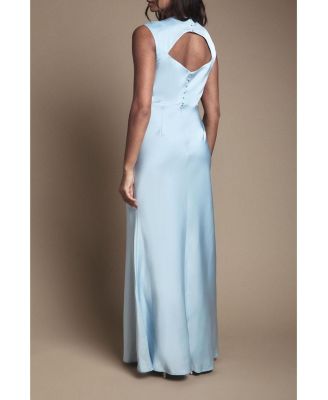 Women's Satin Maxi Bridesmaid Dress
