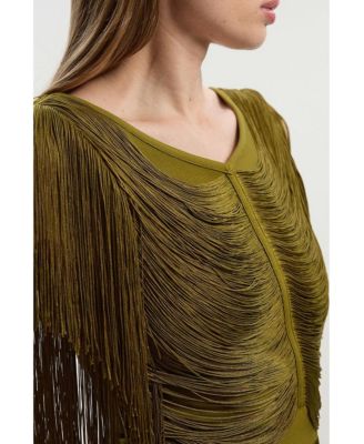 Women's Draped Fringe Knitted Top