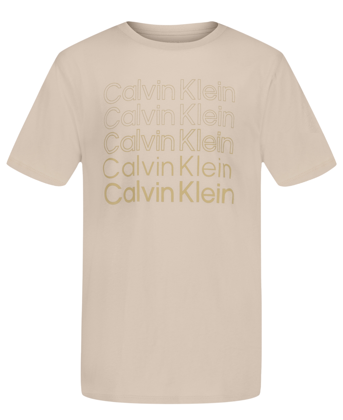 Calvin Klein Boys' 8-20 Levels Short-Sleeve T-Shirt - Oatmeal