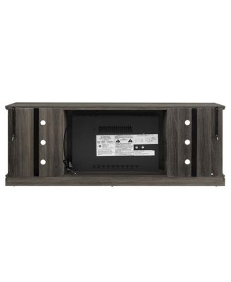 70" TV Stand with Faux Stone Surround and 23" Fireplace Insert.