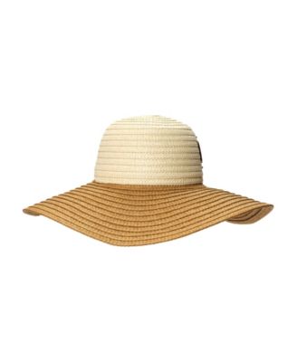 Leather Logo Woven Sun Hat