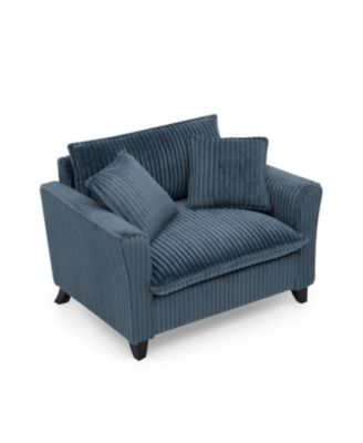 Blue Corduroy Lazyman Sofa Chair
