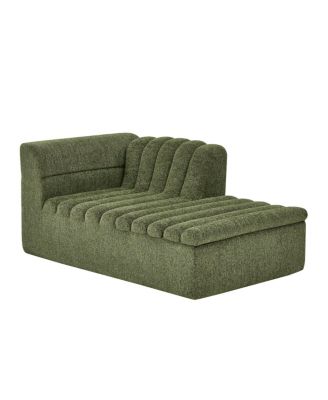 L-Shaped Modular Sectional Sofa with Chaise, Chenille Upholstered, Wave-Shaped Armrest