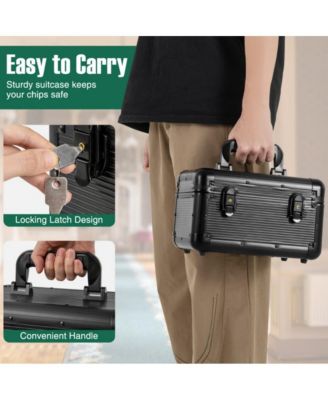 Casino Poker Chips with 600 Pieces Chips Texas Holdem Poker Chip Set