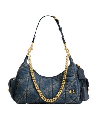 Juliet Soft Quilted Denim Medium Shoulder Bag