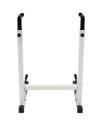 BalanceFrom Multi Function Home Gym Exercise Dip Stand, 500lb Capacity, White