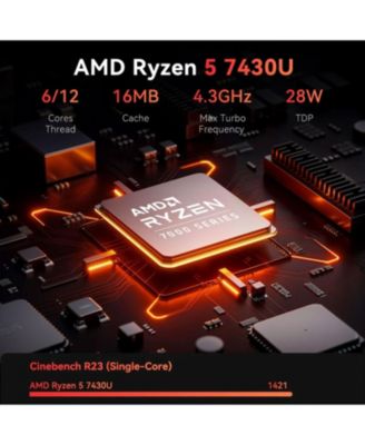 Essential 17.3" Entry Traditional Laptop AMD Ryzen 5 7430U 16GB RAM AMD Radeon Graphics 512GB SSD Storage Windows 11 Pro HD+ 60Hz - Blue