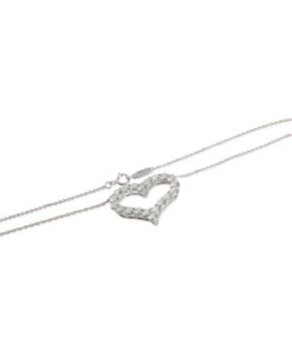 Platinum Diamond Large Heart Pendant