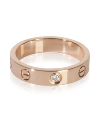 Rose Gold Diamond Small Model Love Ring