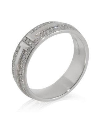 White Gold Diamond Tiffany T Wide Ring