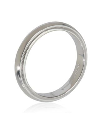 Platinum  Tiffany Together 4mm Milgrain Band