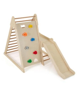 3-in-1 Indoor Jungle Gym with Extended Slide for Toddlers